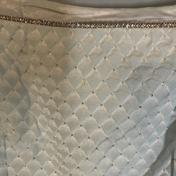 Vtg Jessica McClintock Gunne Sax Regency Quilted Rhinestone Fairy Maxi Dress M - Picture 2 of 11